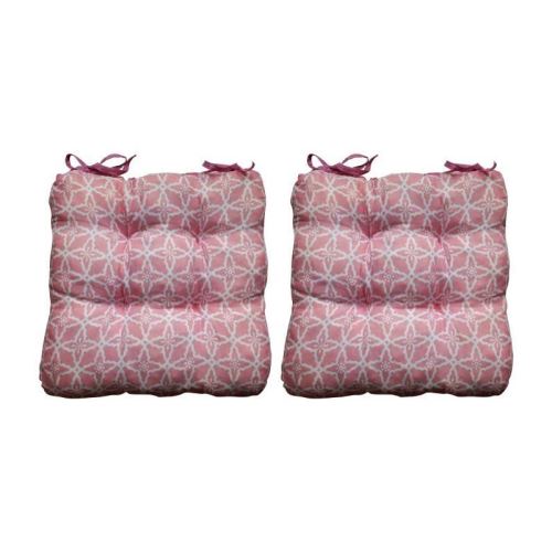 O'CBO Lot de 2 galettes de chaises MAX GEOMETRICO 38x38 cm - Rose