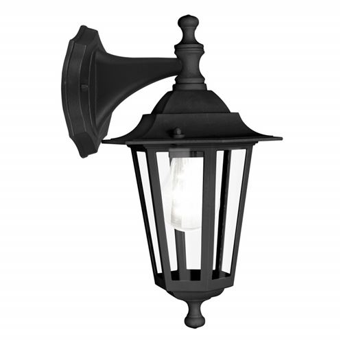 Eglo - Laterna-applique D'ext&eacute;rieur Descendante M&eacute;tal & Verre H35cm Noir