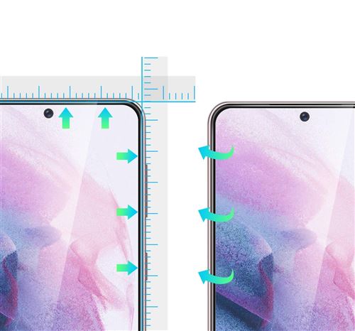 Pack Protection Samsung Galaxy S21 Ultra : Coque Transparente + Film en Verre  trempé, 4Smarts - Noir - Français