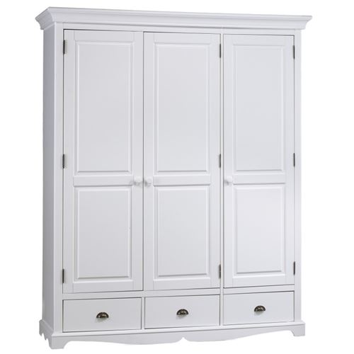 Armoire Penderie 3 Portes 3 T Blanche 