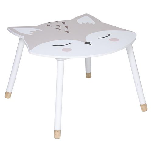 Non Communiqué Blanc Table Enfant Douceur Renard Atmosphera