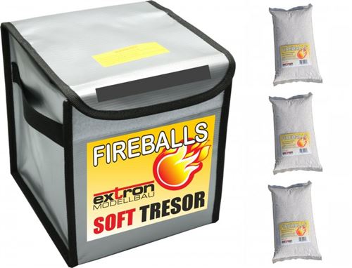 Caisse Anti-incendie Lipos Fireballs Soft Caisse Incl. 3 X 1 Litre Fireballs - Pichler