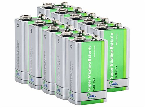 TKA : 10 piles bloc 9V alcaline SuperLife 6LR61