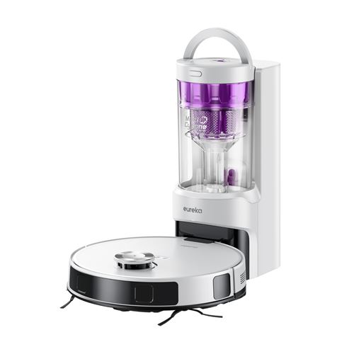 Eureka E20+ 8000 Pa Robot Aspirador Autovaciado, 180 Min de Duración de Batería, DuoDetect AI 3D Evitación de Obstáculos