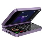 Téléphone Portable Pliable Avizar - Double Écran, Double SIM, 2G, Batterie 1350mAh - Doré