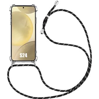 Coque Antichoc pour Samsung Galaxy S24, Protection Renforcée avec Cordon Noir - BOOLING - 1