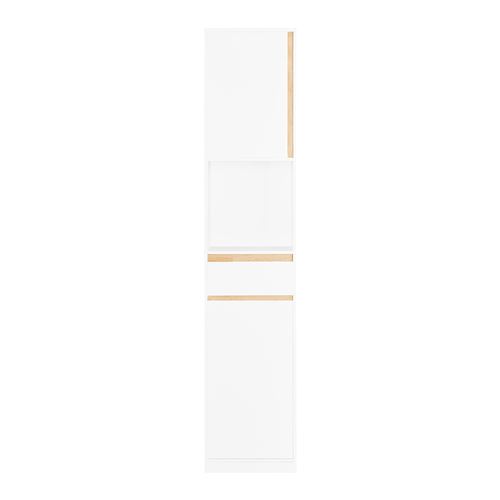 SoBuy Meuble Colonne Salle de Bain Blanc Rangement Optimal BZR80-W