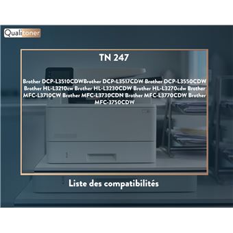 Toner QUALITONER TN247 TN 247 Noir Compatible pour BROTHER - Toner - Achat  & prix
