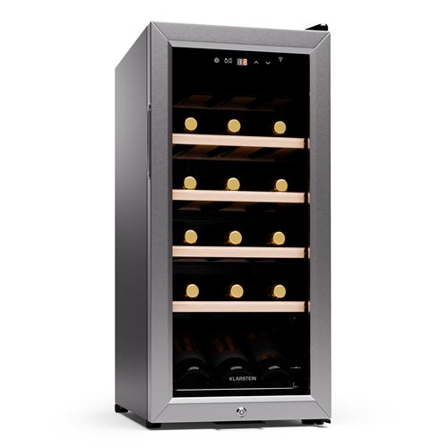 Cave à vin Klarstein Shiraz Premium Smart 50 L 18 Bouteilles Porte en Verre