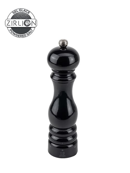 Thanks to its ingenious grind adjustment system, the Paris u'Select salt mill will allow you to easily select the size of salt best suited to your taste and recipe requirements. The black lacquer finish adds a touch of class and French chic to the process. Paris u'Select