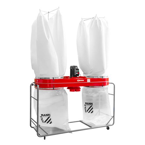 Aspirateur à copeaux de bois 2 sacs - Débit d'air 8 000 m3 h - 4500W - 400V - triphasé