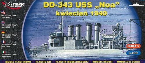 Dd-343 Uss 'noa' June 1937 - 1:400e - Mirage Hobby