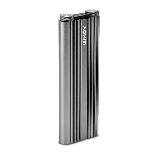 Lindy - Boitier externe - M.2 - M.2 NVMe Card - USB 3.2 (Gen 2x2) - argent