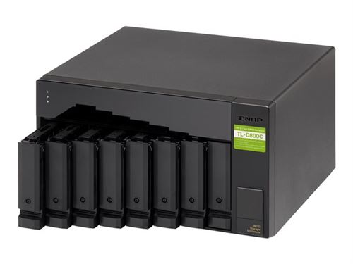 QNAP TL-D800C - Hard drive array - 8 bays (SATA-600) - USB 3.2 Gen 2 (extern)