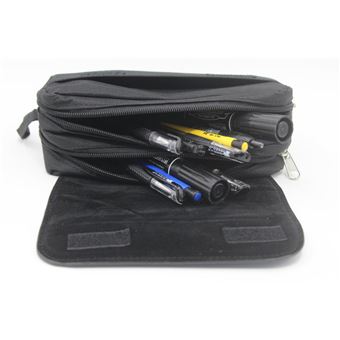 Trousse Grande Capacité Black & Pink – Pour Collège, Bureau – Multi-poches, Fermeture Éclair – Cadeau Ado, Étudiant