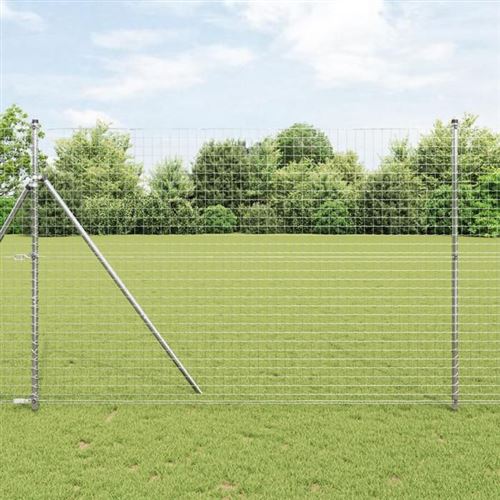 VIDAXL - Poteaux de clôture - 200 cm - Ø32 mm - 26 pièces - Gris - Image 3