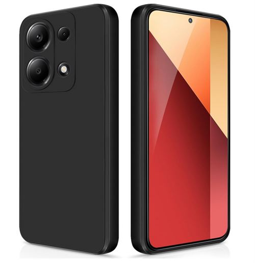 Coque pour Xiaomi Redmi Note 13 Pro 4G / Poco M6 Pro 4G - housse etui silicone gel fine + film ecran - NOIR - htdmobiles