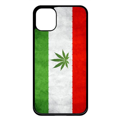 Coque My-Kase pour iPhone 11 - drapeau iran weeds - Plastique Noir