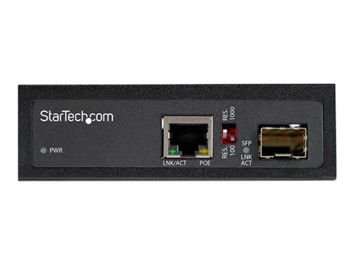 StarTech.com Convertisseur Fibre Rj45 Poe+ Industriel 60W Sfp Vers Rj45 Gigabit Fibre Optique Mono Mode/Multi Mode Vers Cuivre Mini Boã®Tier Ip-30 Durable / -40 A +75Â°C (Imc1gsfp60w) Convertisseur De Media A Fibre Optique 10Mb Lan, 100Mb Lan, Gig de Inm - Image 5