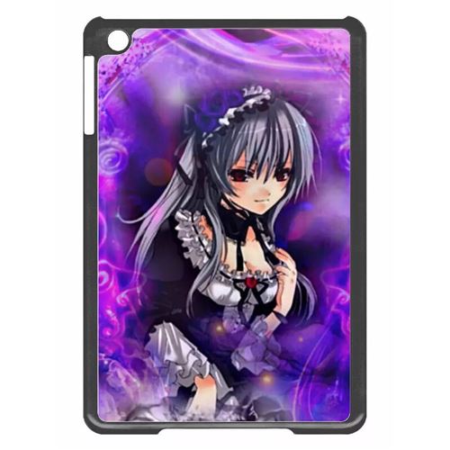 Coque tablette My-Kase pour iPad mini 2 - manga fille violet - Plastique Noir