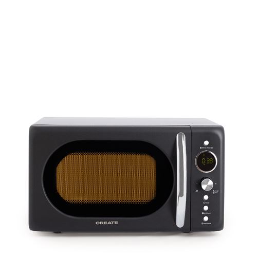 MICROWAVE RETRO - Micro-ondes 20L gril numérique 900W - Noir