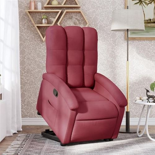 Non Communiqué Rouge Vidaxl Fauteuil De Relaxation Inclinable Tissu Bordeaux