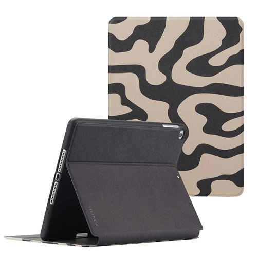 Selencia Vivid tablethoes voor de Apple iPad 6 (2018) 9.7 inch / iPad 5 (2017) 9.7 inch - Art Wave Black