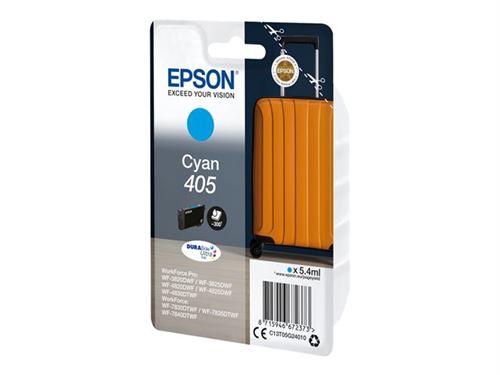 Epson 405 - 5.4 ml - cyan - original - blister - cartouche d'encre - pour WorkForce WF-7310, 7830, 7835, 7840; WorkForce Pro WF-3820, 3825, 4820, 4825, 4830, 7840