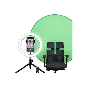 Perche Selfie Bluetooth Smartphone avec Trépied et Anneau LED, Akashi -  Noir - Français