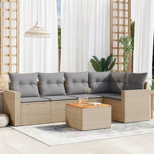 Non Communiqué Or Salon De Jardin Modulable Vidaxl Resine 6 Pieces