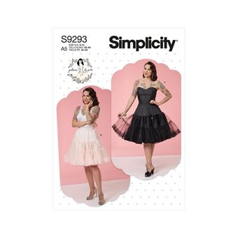 Patron Simplicity 9293 - Jupon et bustier Femme du 34 au 50 (FR) S9293.A5 - Model FR 34-42 - 1