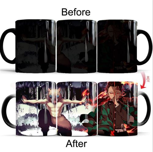 Mug magique personnalisé tasse de café thermoréactif à la chaleur, Tueur de démons, Hashibira Inosuke