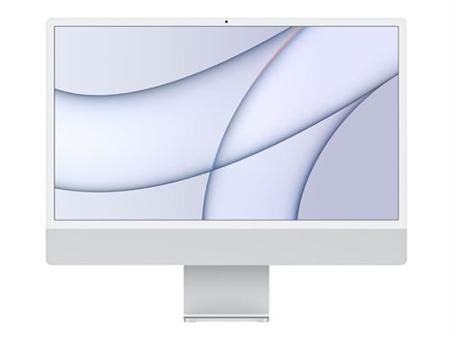 Apple iMac 24"""" 256 Go SSD 8 Go RAM Puce M1 CPU 8 cœurs GPU 8 cœurs Argent Mi 2021 - iMac. 