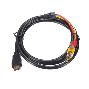 Connectique Audio / Vidéo Straße Tech Câble HDMI vers RCA - 1080P -  Conversion HD pour Décodeur vers 3 RCA + Adaptateur av péritel - 3 RCA +  s-vidéo - ®