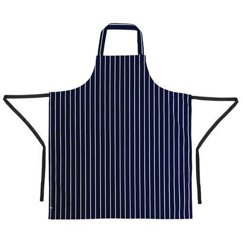 Tablier Bavette Rayé Marine et Blanc XL   Whites Chefs Clothing
