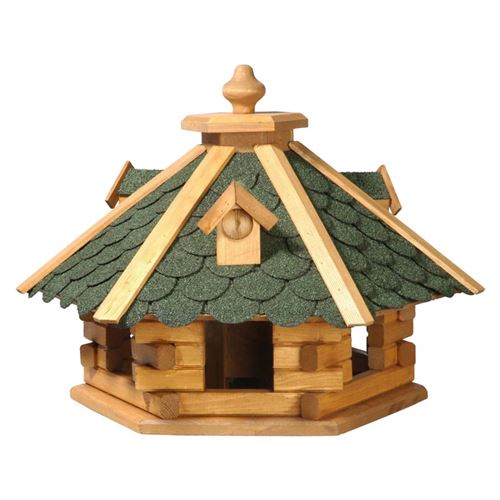 Meilleurs prix pour dobar Maison à oiseaux hexagonale naturel et vert