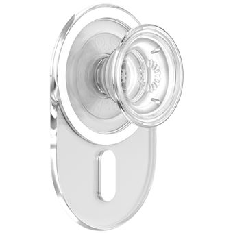 Porte-doigt pour téléphone portable PopSockets PopGrip MagSafe Transparent