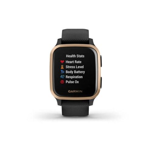 Montre Connectée Garmin Venu Sq 010-02426-15 1.3 LCD GPS Résistant À L'Eau Android Silicone Noir