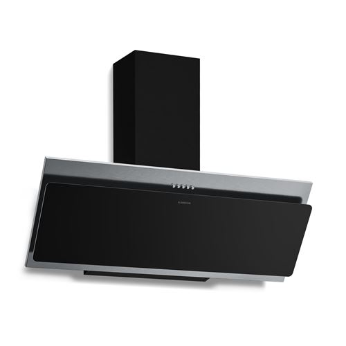 Klarstein - Hotte décorative murale - 90 cm - 404 m³/h - Inox et Verre - Noir - Image 2
