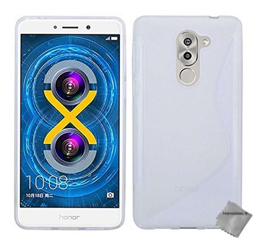 Housse etui coque pochette silicone gel fine pour Huawei Honor 6X Pro + verre trempe - TRANSPARENT - htdmobiles