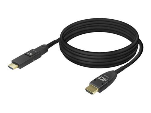ACT - High Speed - câble HDMI - HDMI mâle pour HDMI mâle détachable - 25 m - fibre optique - noir - Active Optical Cable (AOC), support pour 4K60Hz (3840 x 2160)