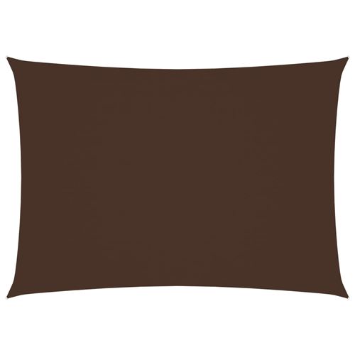 Voile de parasol Tissu Oxford rectangulaire 2x3 m Marron