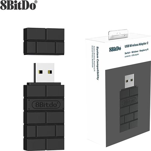 Receptor inalámbrico USB 8BitDo, adaptador Bluetooth 2 para PS5, PS4, Xbox Series X/S, controladores Bluetooth de 8 bitsdo para Switch 2 Windows