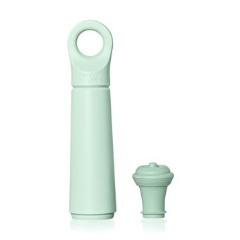 Vacu Vin Loop Pompe à Vin Sous Vide – 1 Pompe + 1 Bouchon En Matériau Recyclé 98% – Jade – Garde Le Vin Frais Plus Longtemps