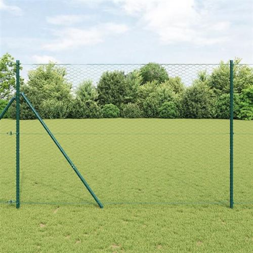 Vidaxl Vert Clôture Hexagonale 25 X 1,6 M Pvc - Image 3