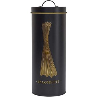 Cook Concept - Boite en métal noir et doré Spaghetti - Conservation des ...