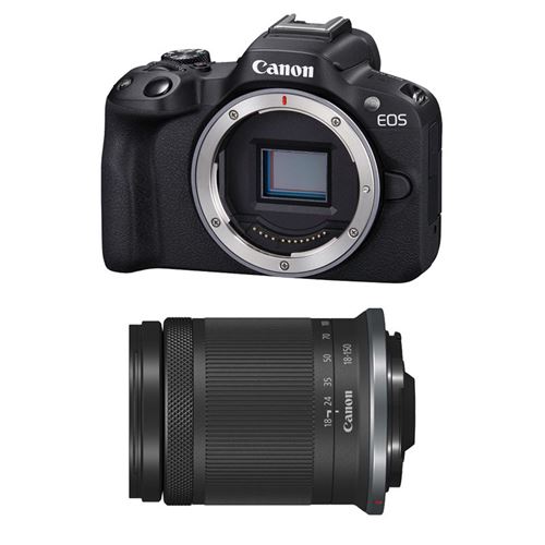 Canon appareil photo hybride eos r50 + 18-150
