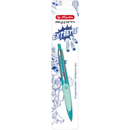 herlitz Stylo à bille rétractable my.pen, vert foncé/vert