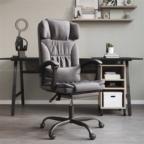 Vidaxl Gris Fauteuil De Bureau Inclinable - Image 3