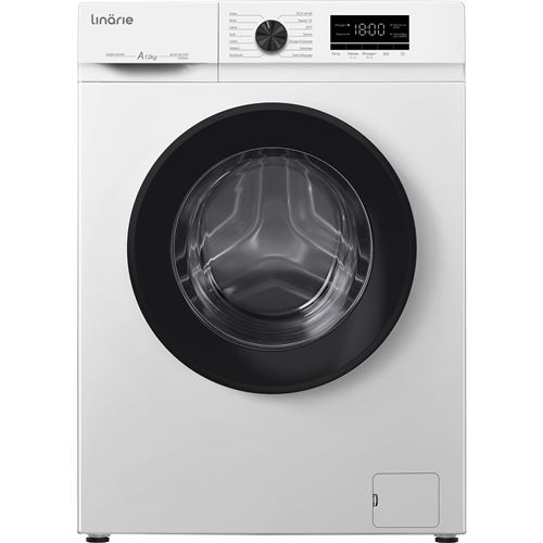 LINARIE Lave-linge  LKWM1220AW Blanc 12kg 1200 tours moteur induction 14 programmes